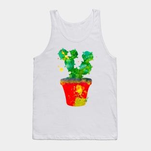 Cactus Watercolor Painting Tank Top